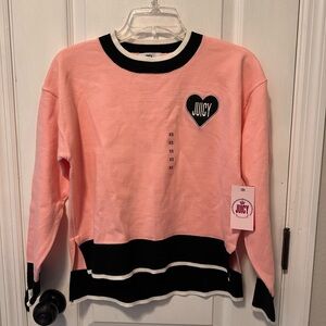 Juicy Couture Pink and Black Knit Sweater